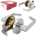 Commercial Door Handle Privacy Lock, Grade 2, Nickel Chrome Y992
