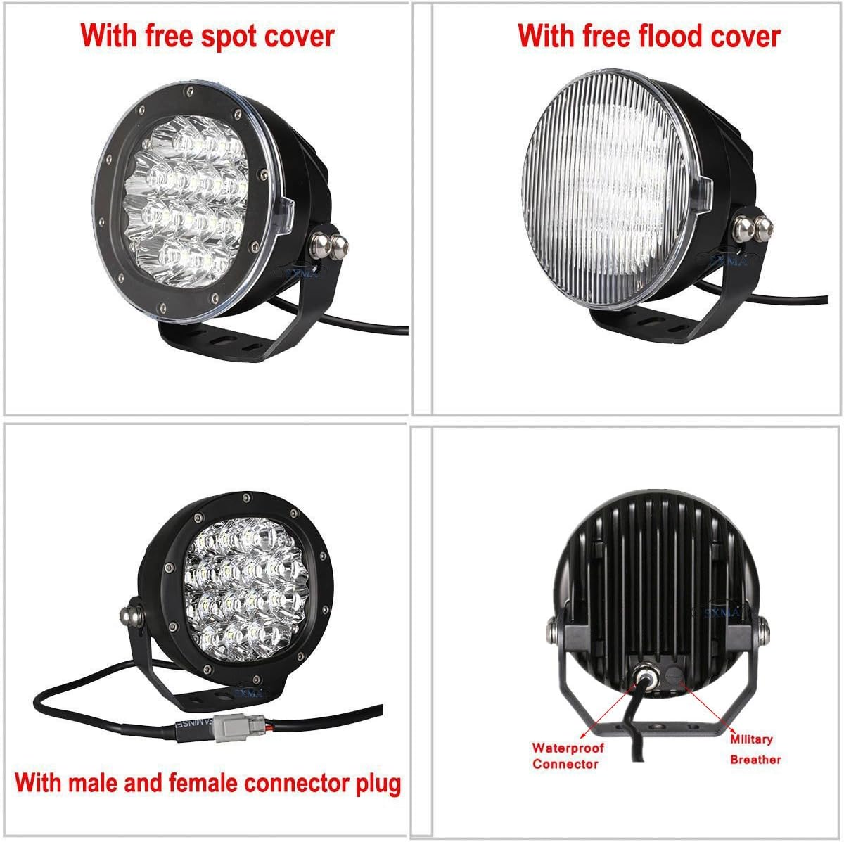 5 Inch Round LED Driving Light 80W 8000LM Spotlights C1831