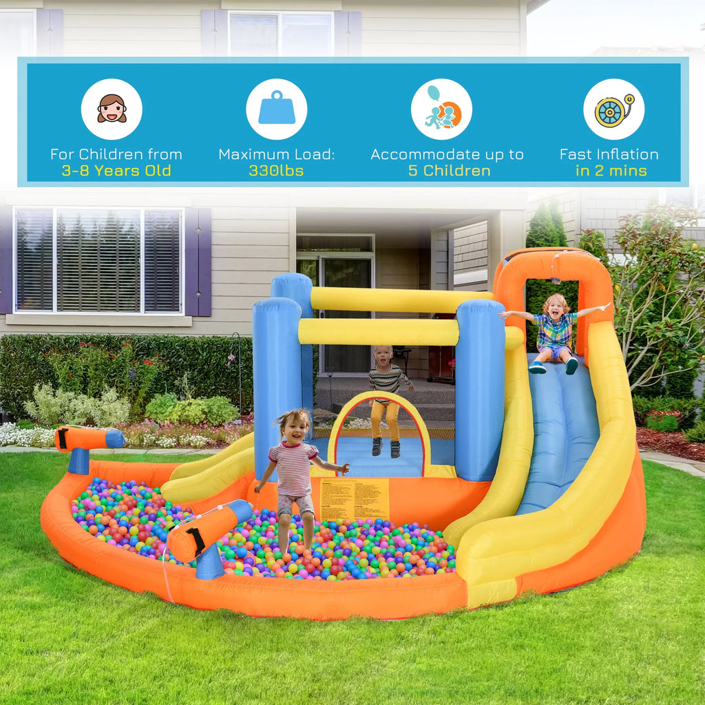 5 in 1 Inflatable Water Park Bounce House with Blower U756