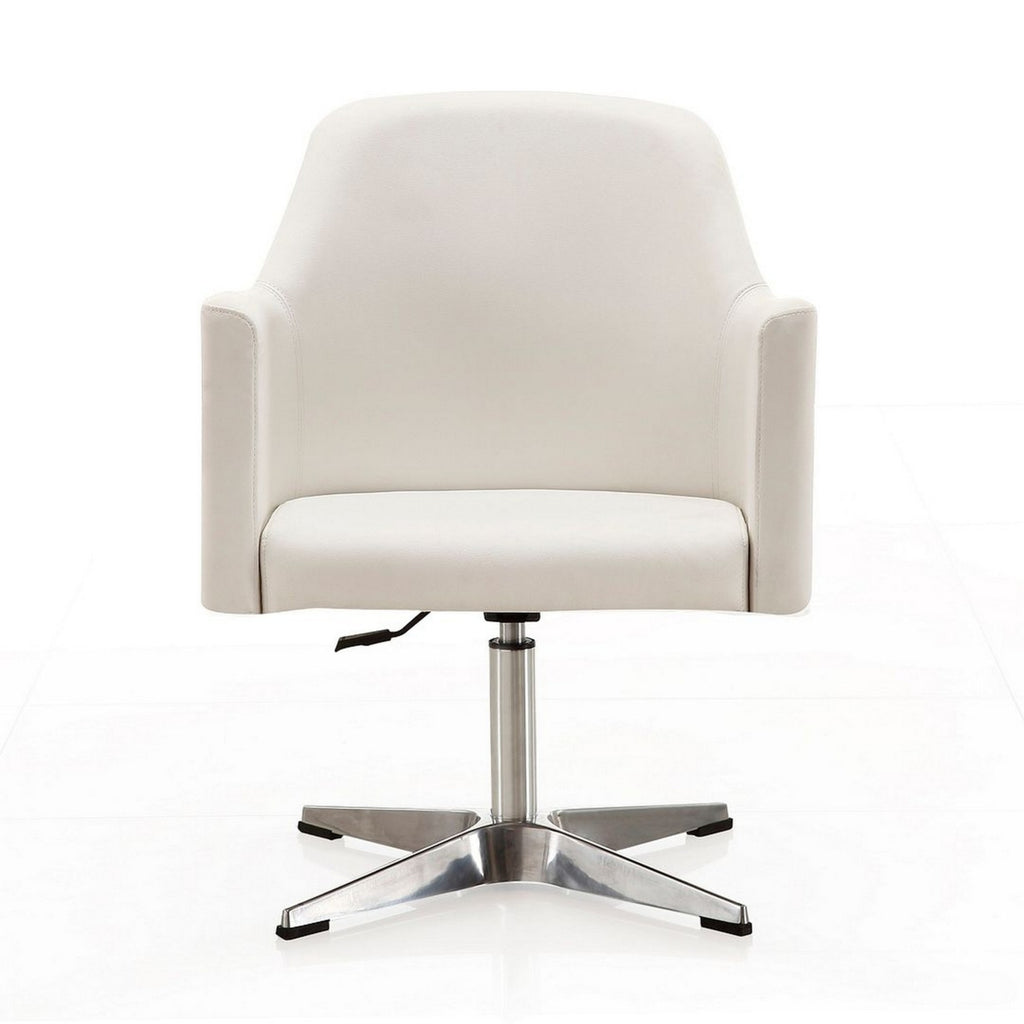 White Faux Leather Accent Chair (Set of 2) N813