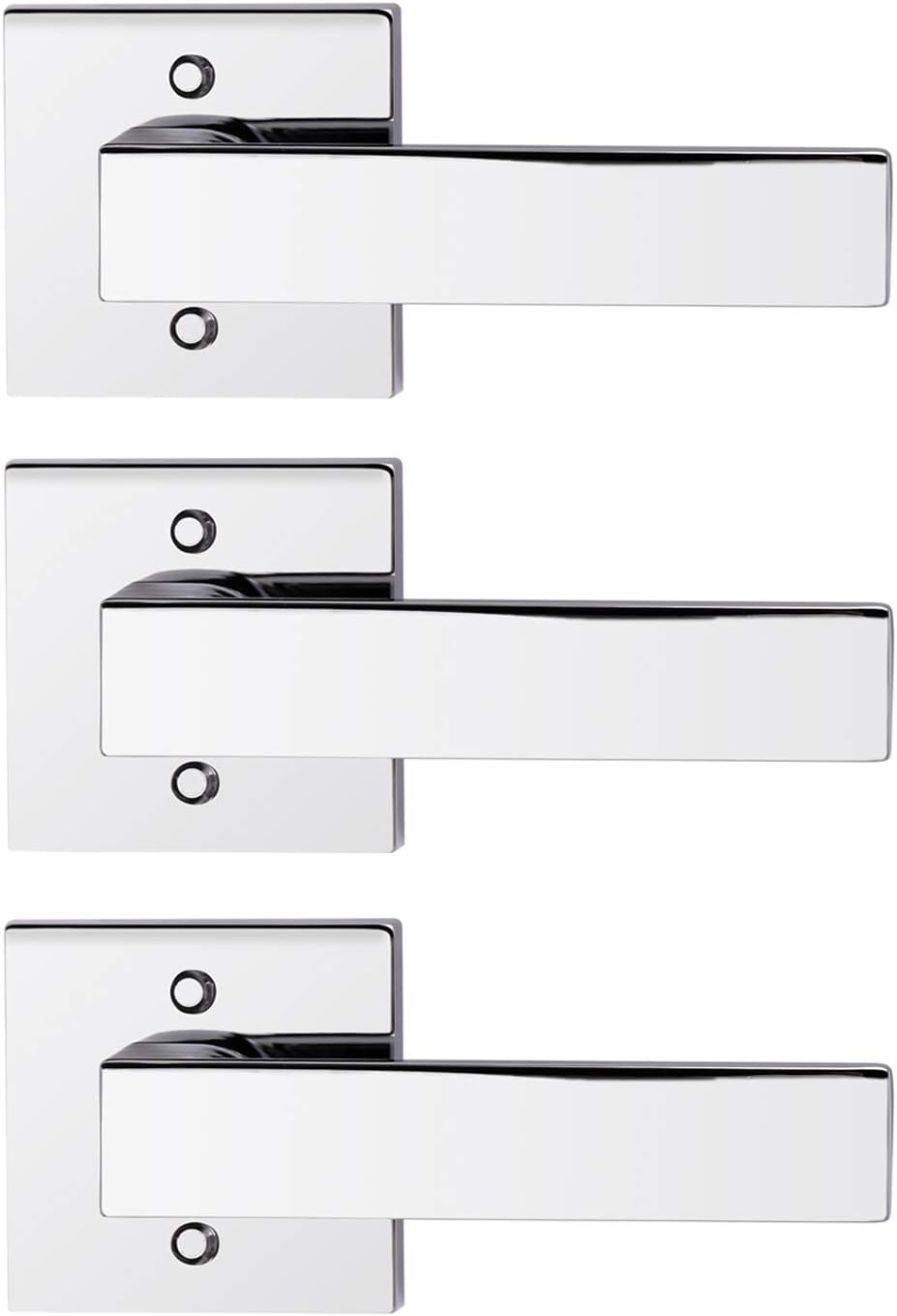 Polished Chrome Square Privacy Levers 5 Pack K742839