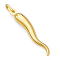 14K Yellow Gold Cornicello Charm Pendant X14219