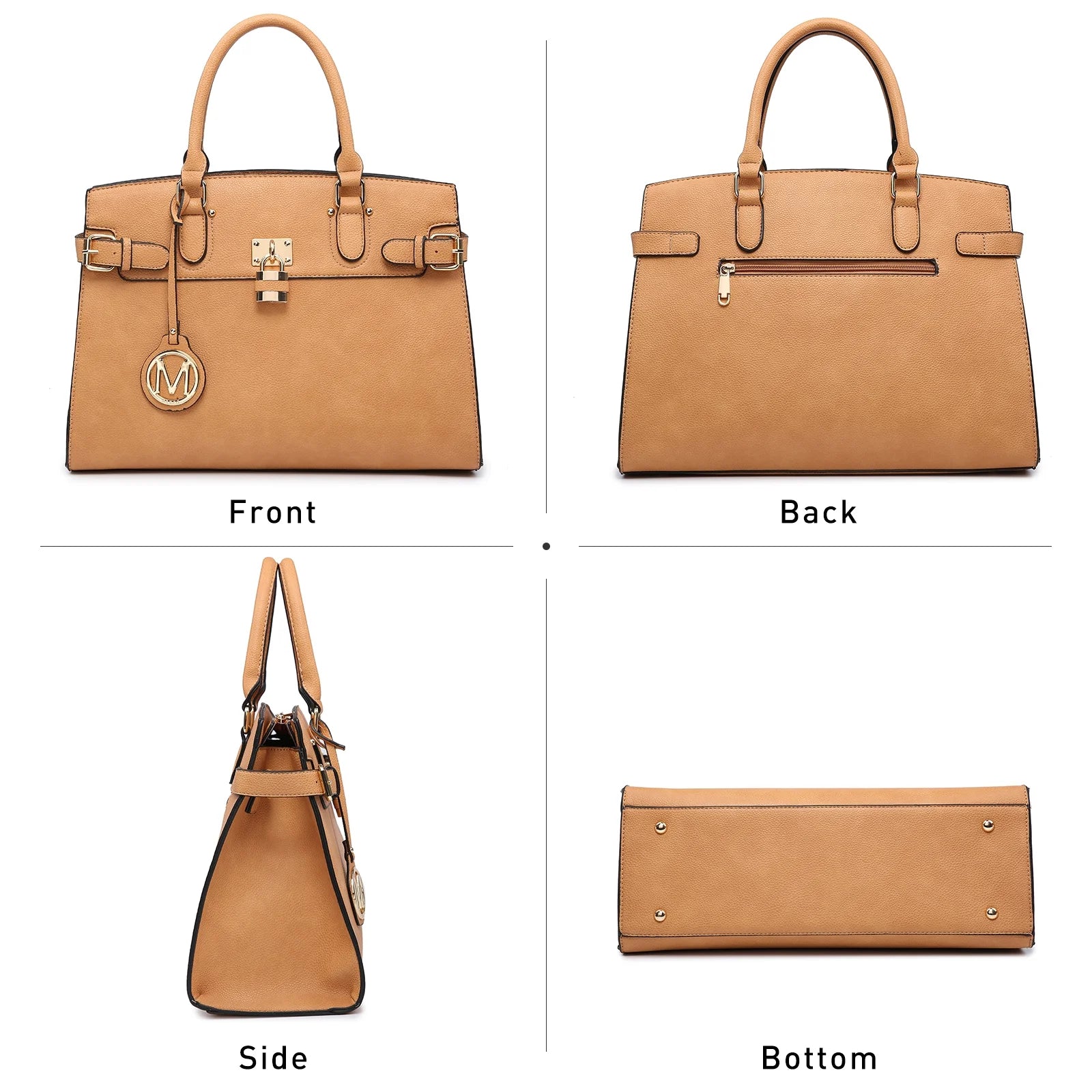 Satchel Handbags Shoulder Tote Top Handle Bags with Matching Wristlet Wallet A92143