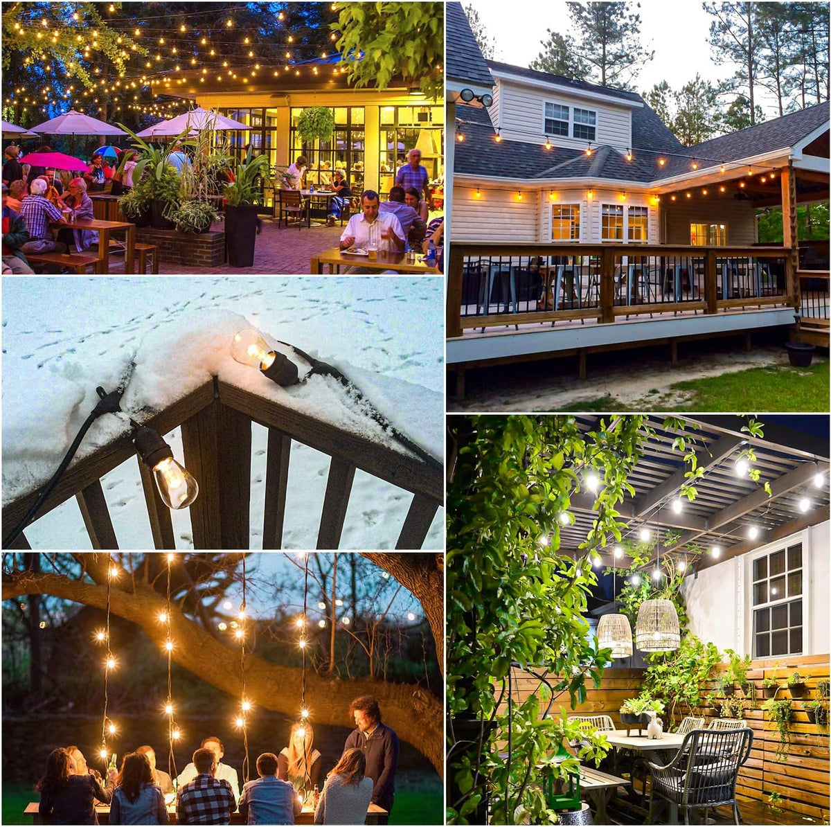 48FT Waterproof Dimmable LED String Lights with Remote D735357