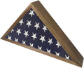 Military Flag Display Case for 5 x 9.5 American Flag - Paulownia Wood S1644