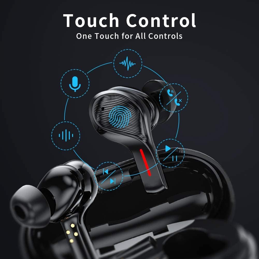 True Wireless Earbuds with 4 Noise Cancelling Microphones, ANC 8.0, Touch Control, USB C, 40H Playtime M711