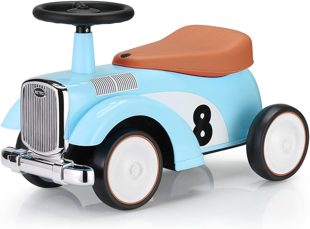 Pink Toddler Ride on Car with Limited Steering Wheels and Secret Storage R946