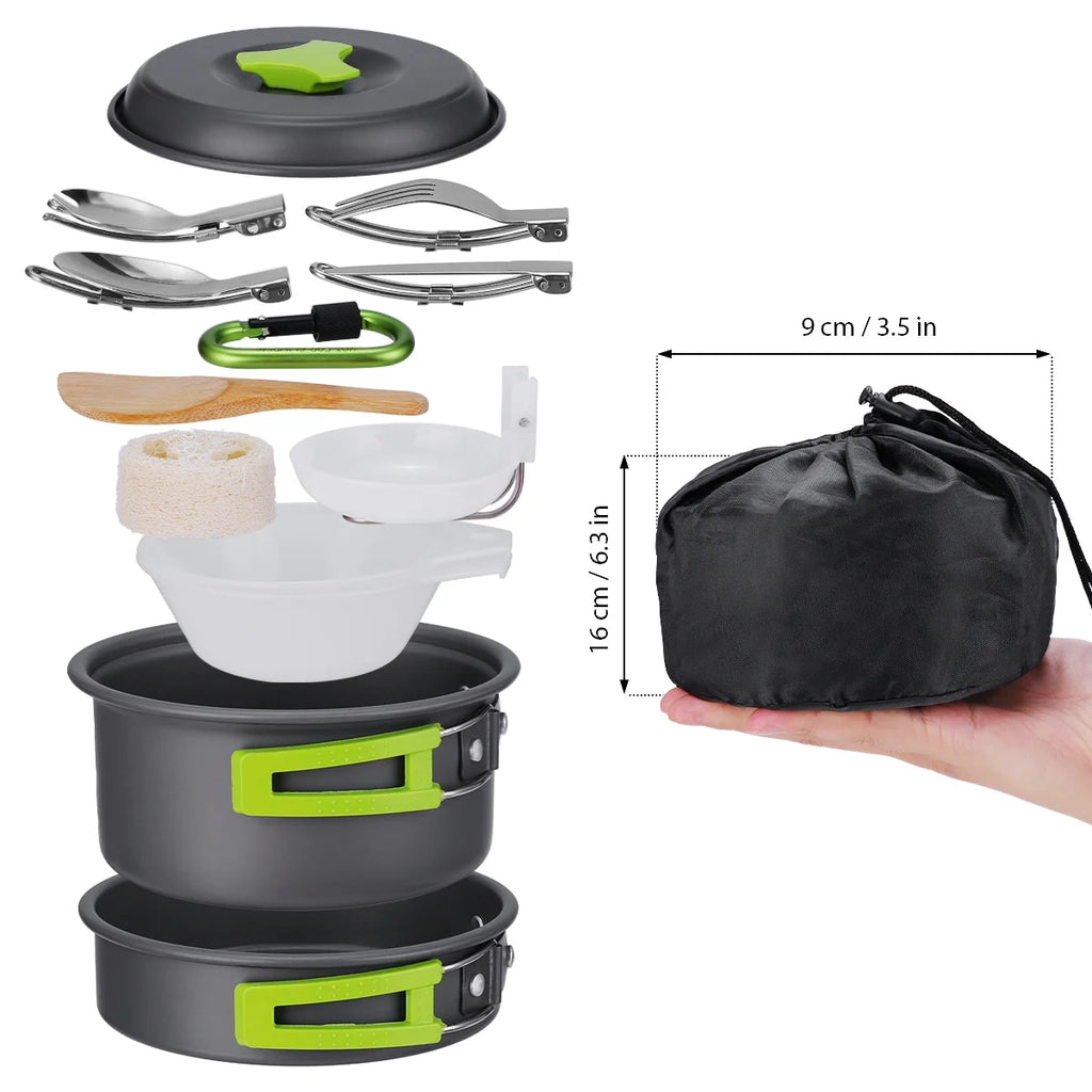 15Pcs Non Stick Camping Cookware Set P50106