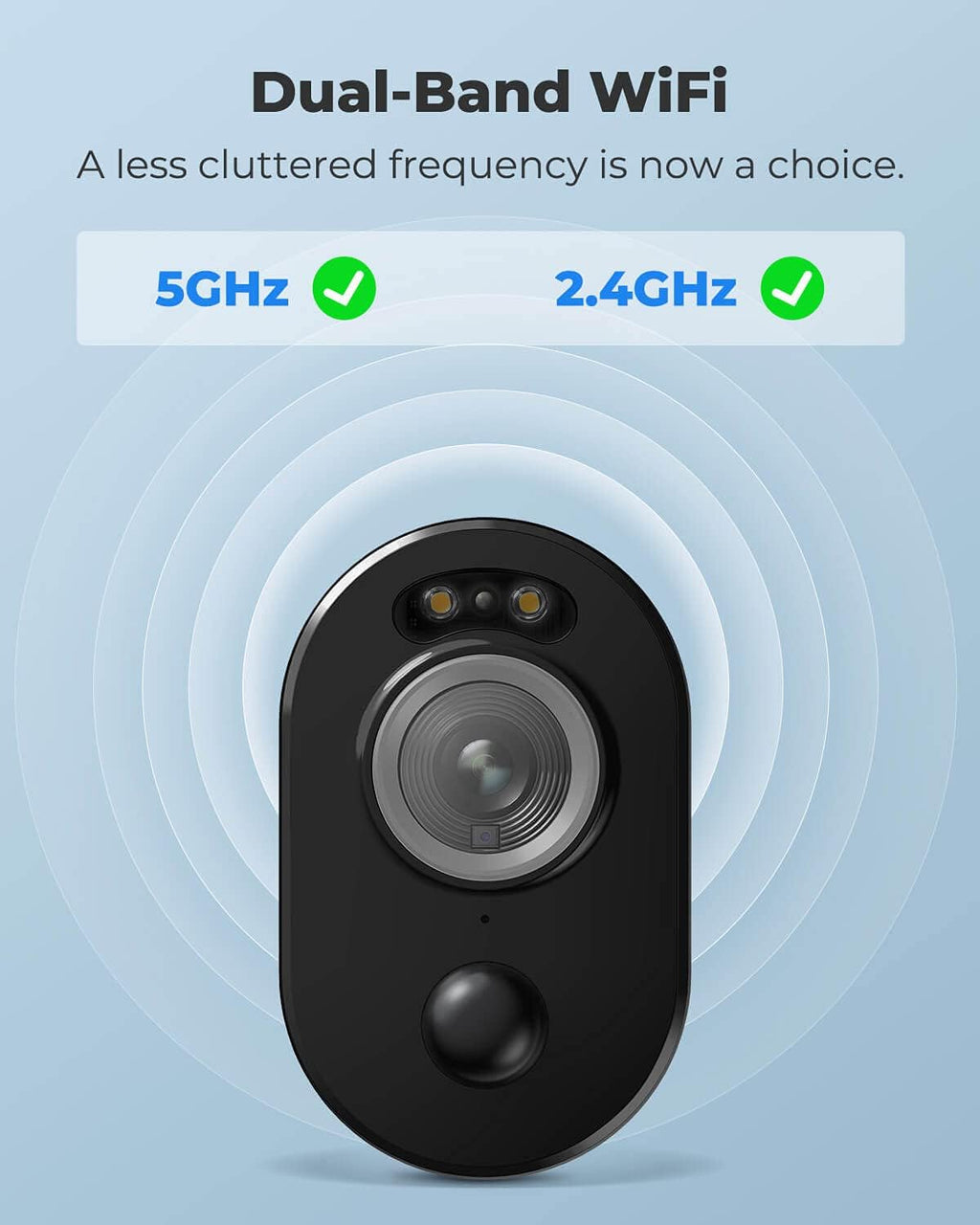 Outdoor Security Camera 4MP Dual Band WiFi Solar Battery Powered Spotlight Motion Detection Local SD Card Cloud Storage T764