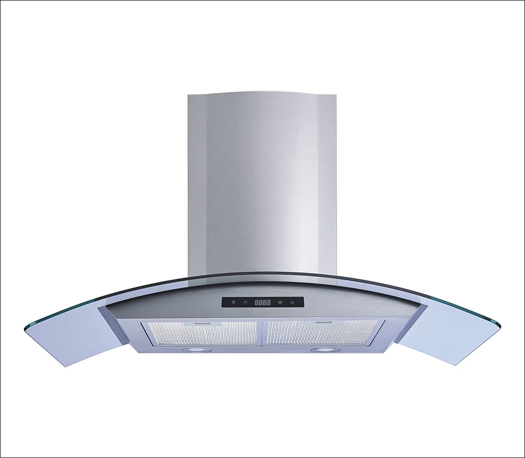 30" Stainless Steel Tempered Glass Wall Mount Range Hood X607875