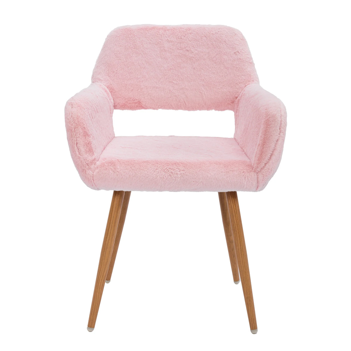 Faux Fur Dining Chairs with Solid Steel Leg A191