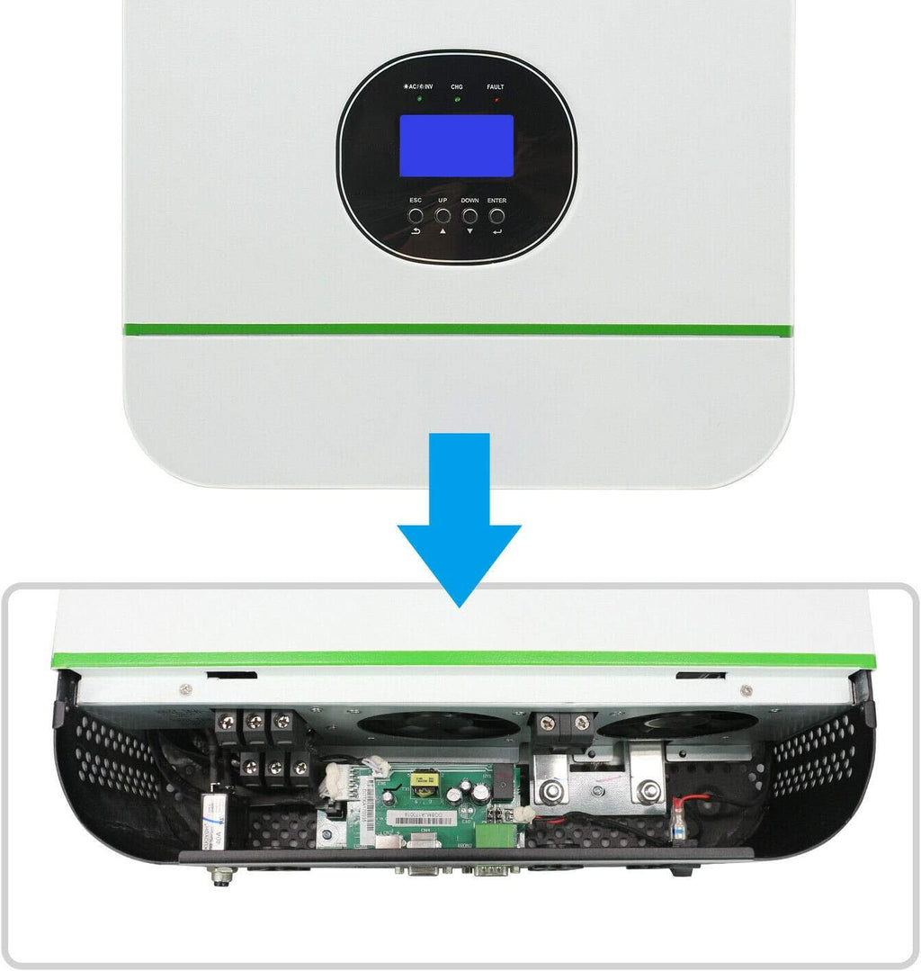 48V 3000W Off Grid Solar Inverter 110V 120V/240V Split Phase Pure Sine Wave Inverter with 80A MPPT Charge Controller Y944293