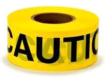 Yellow Buried Barricade Tape, 3 in x 300 ft L28012