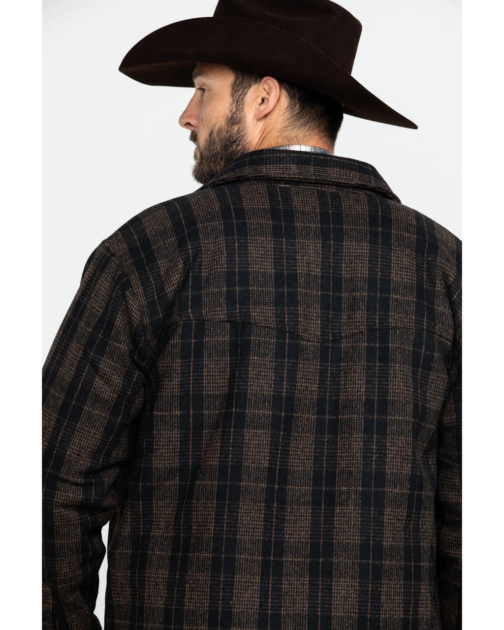 Brown Large Snap-Front Jacket D941