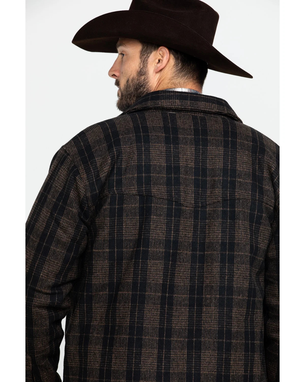Brown Large Snap-Front Jacket D941