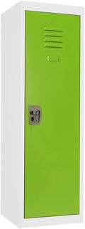 Green Metal Kids Locker with Lock and 2 Adjustable Shelves S872