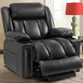 Black Large Power Lift Recliner Chair with Heat and Massage A25485