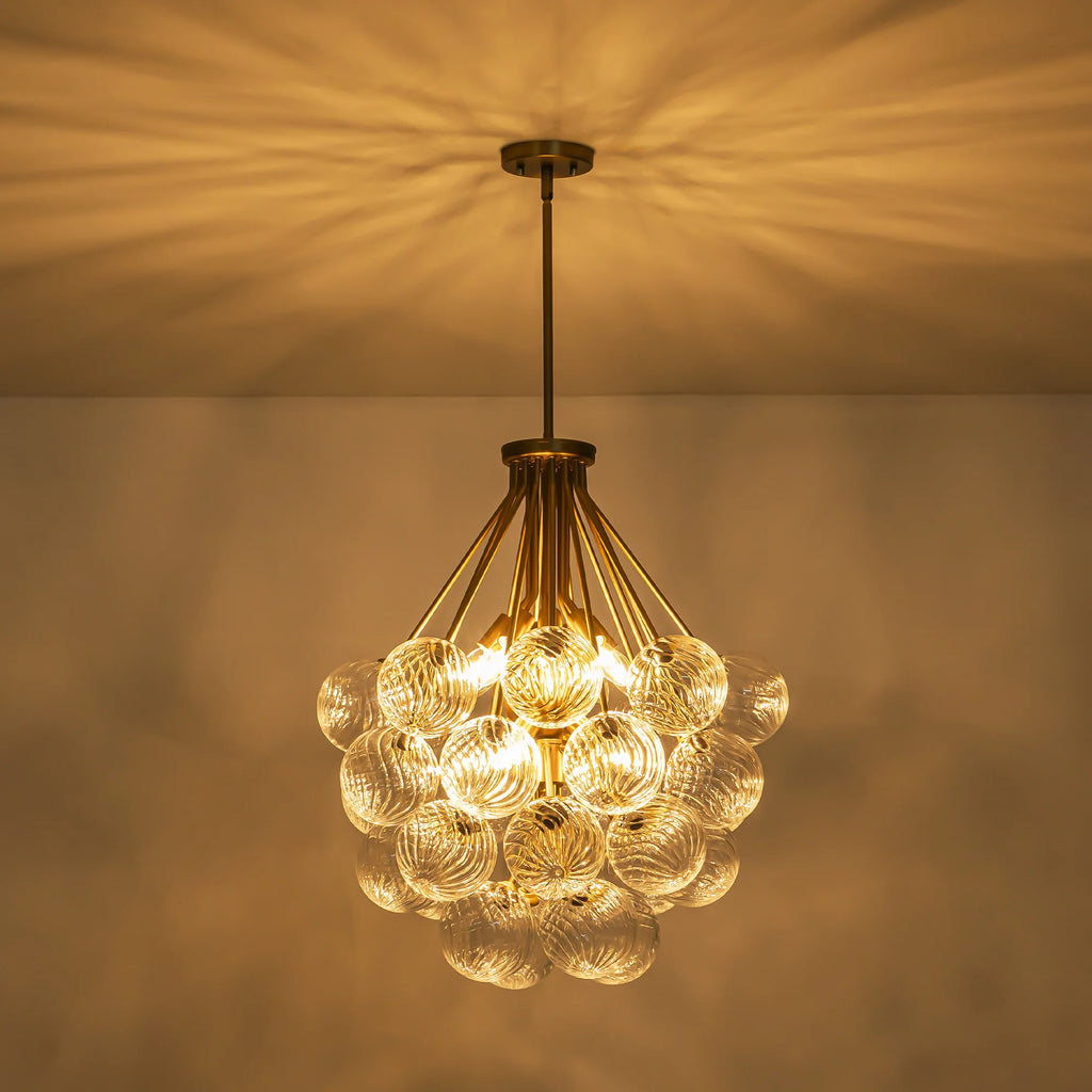 12-Light Glass Globe Sputnik Chandelier C24731
