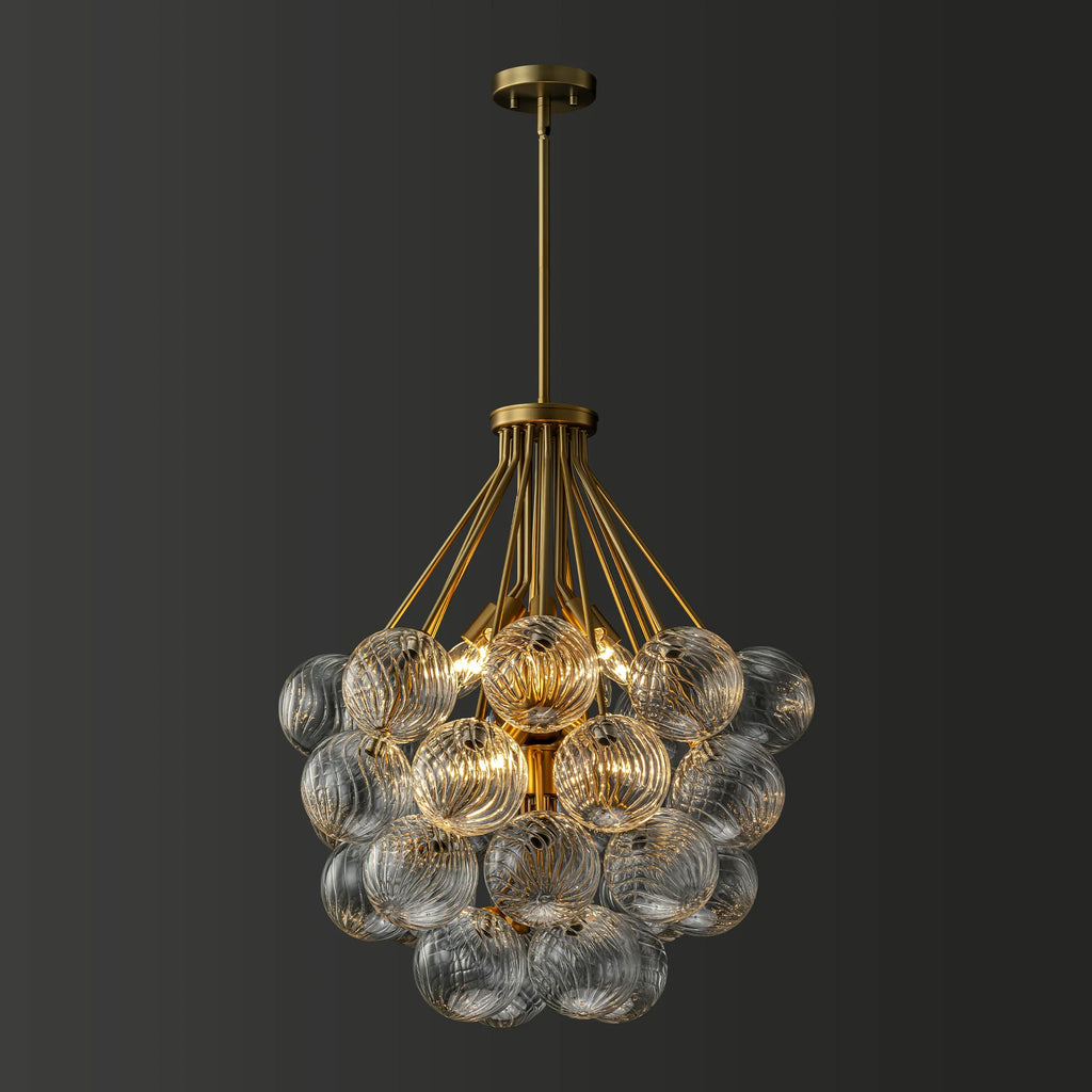 12-Light Glass Globe Sputnik Chandelier C24731