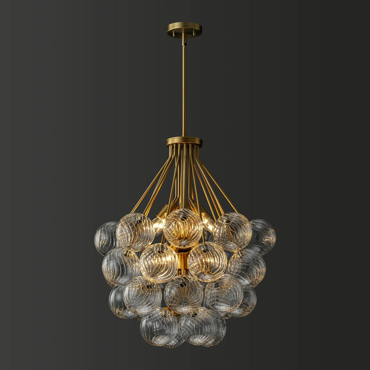 12-Light Glass Globe Sputnik Chandelier C24731