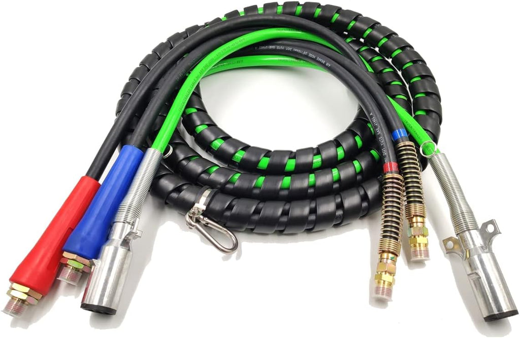 3-in-1 Air Line Hose and ABS 7 Way Electrical Assemblies for Truck (12 foot) K2636