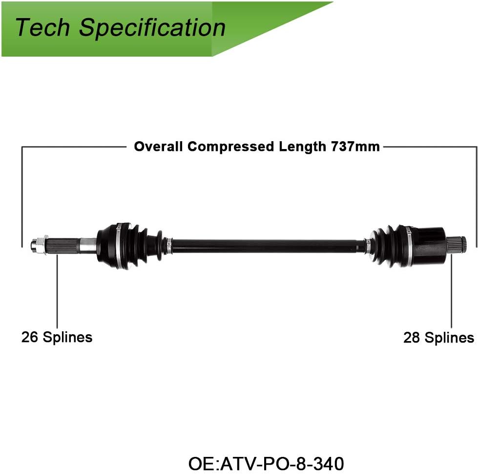 CV Axle Drive Shaft Assembly Pack of 2 H72770