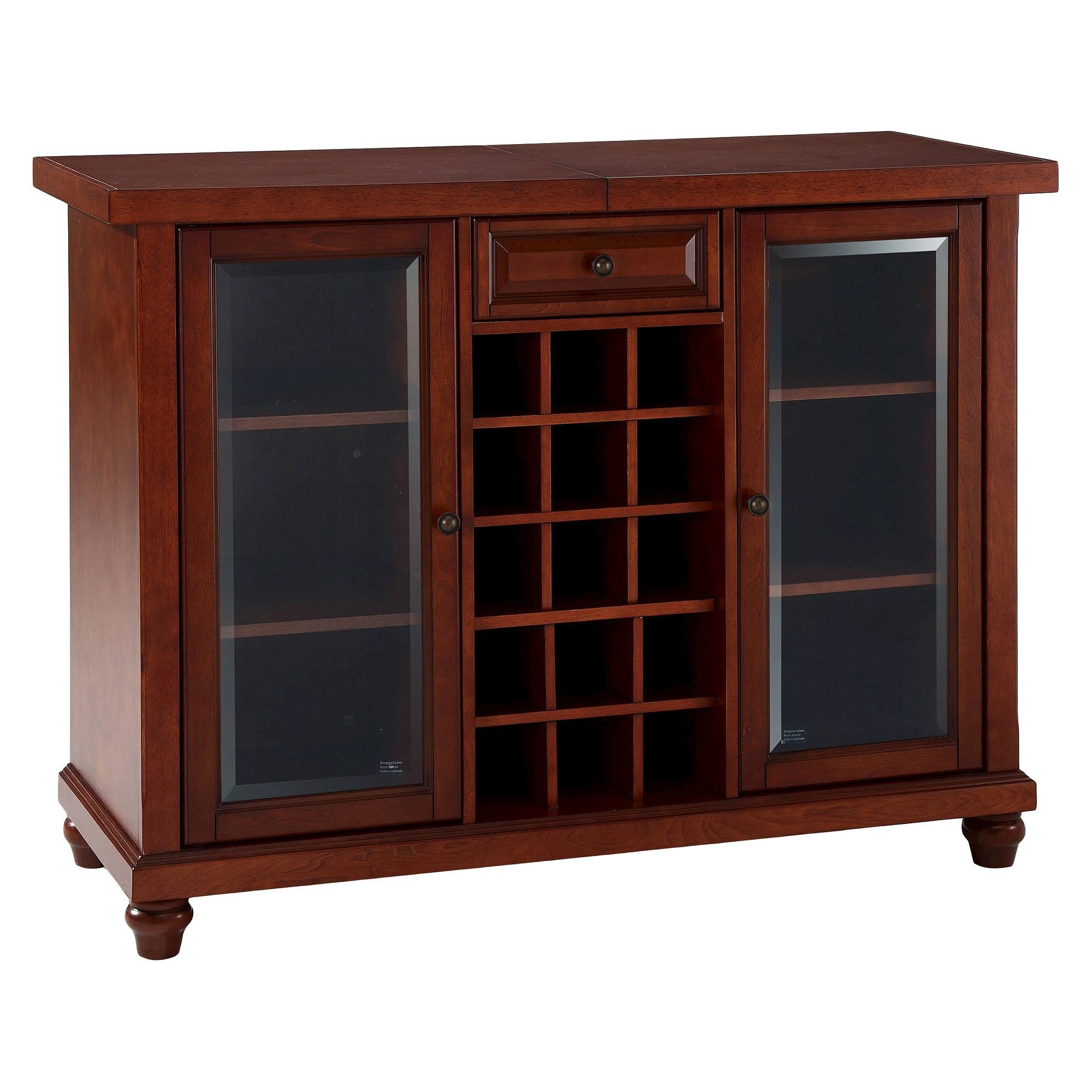 Vintage Mahogany Sliding Top Bar Cabinet H7910