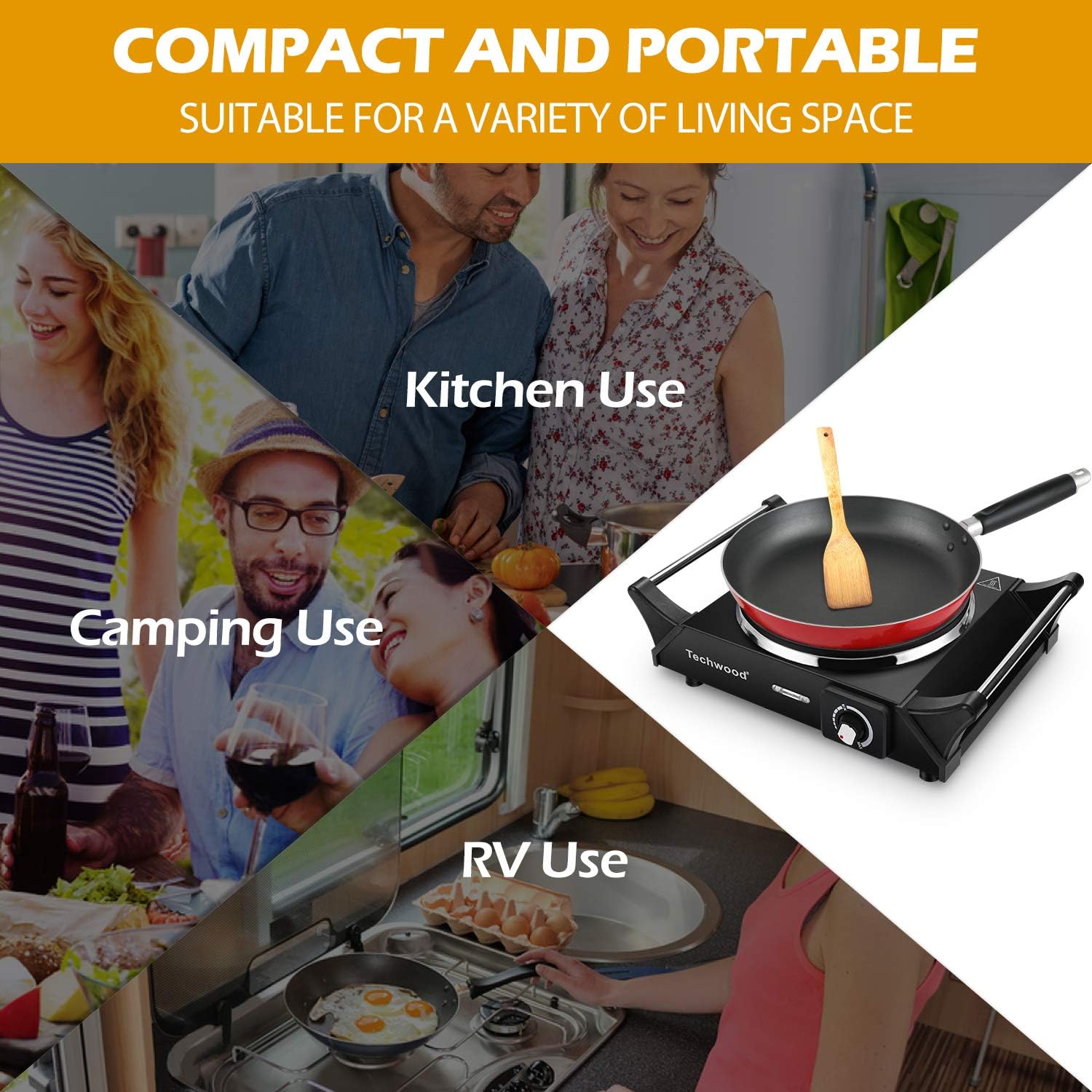 1500W Portable Electric Single Burner Hot Plate W74561