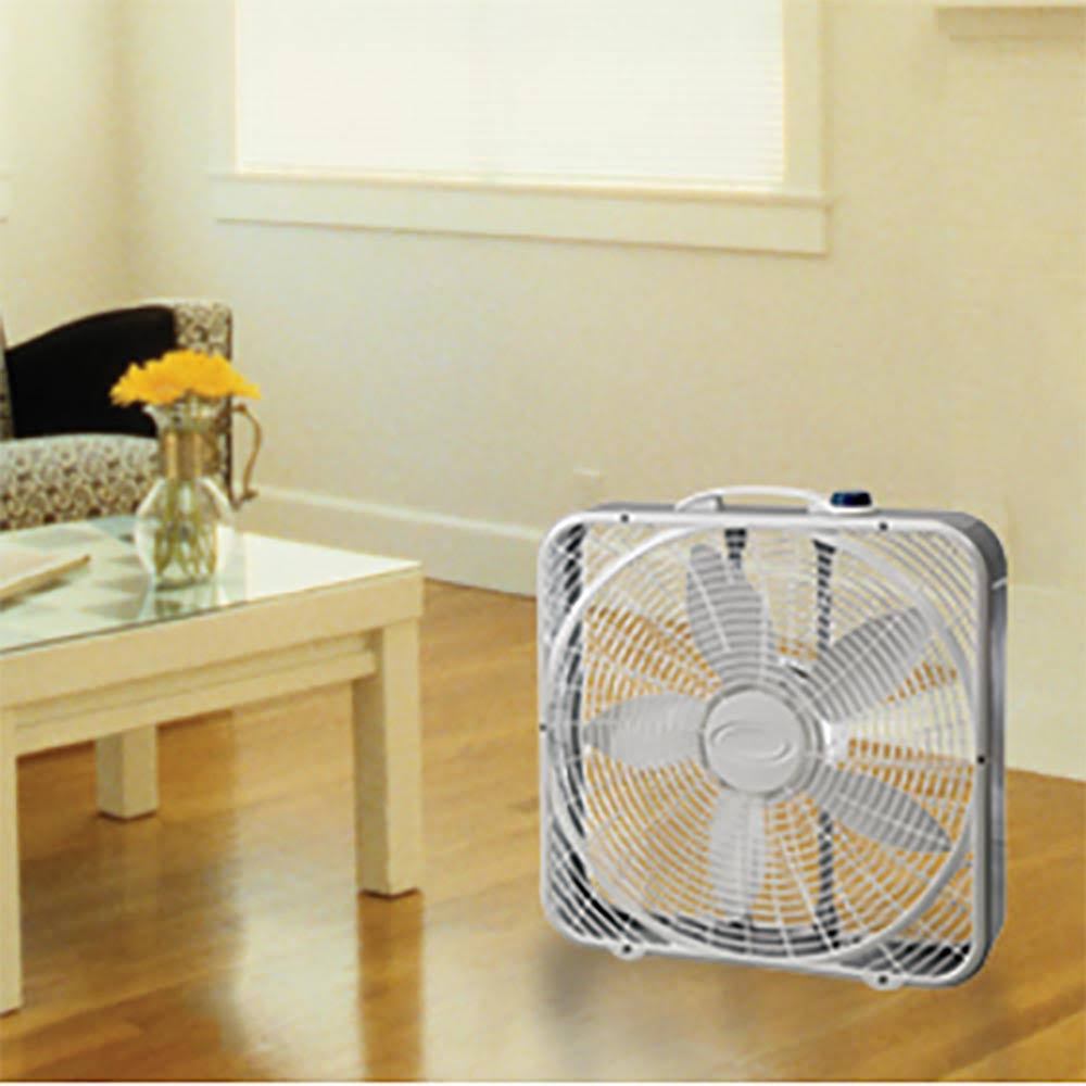 20x22 Steel Box Fan with 3 Speed Settings and Easy Carry Handle, 4 Pack W90792