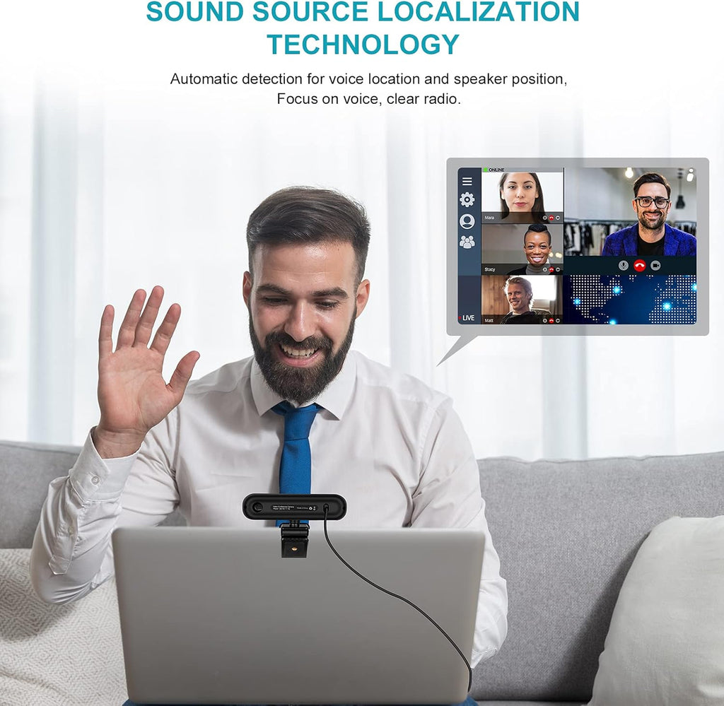 2 Pack Webcam with Microphone and Speaker F509