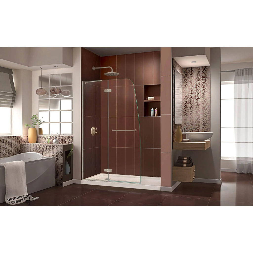 Frameless Shower Door in Brushed Nickel D734343