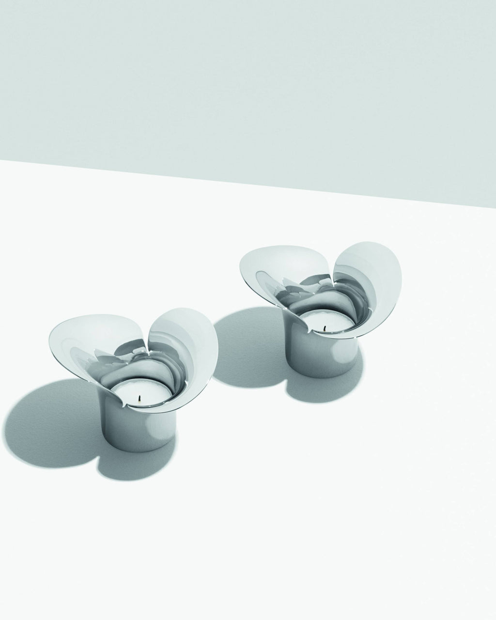 Set of 2 Stainless Steel Tea Light J15762