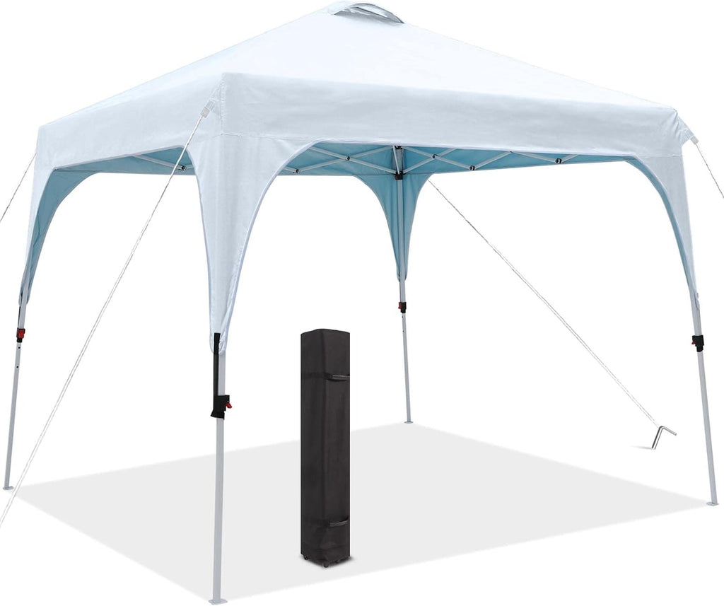 White Pop Up Canopy Tent with Wheeled Bag V783716