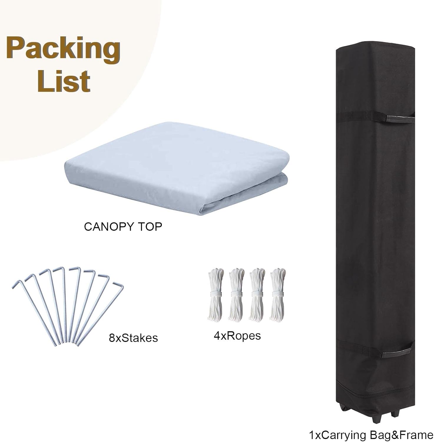 White Pop Up Canopy Tent with Wheeled Bag V783716