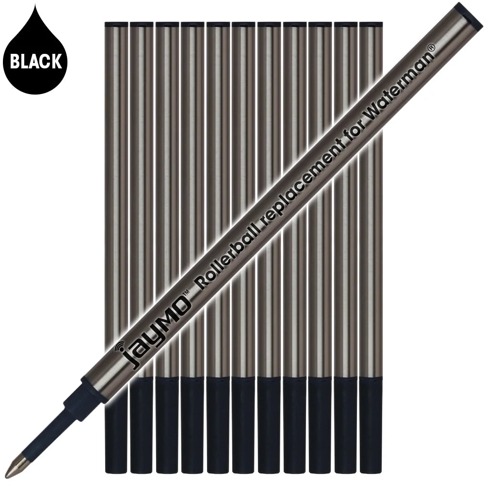 Rollerball Pen Refill, 12 Black P586358