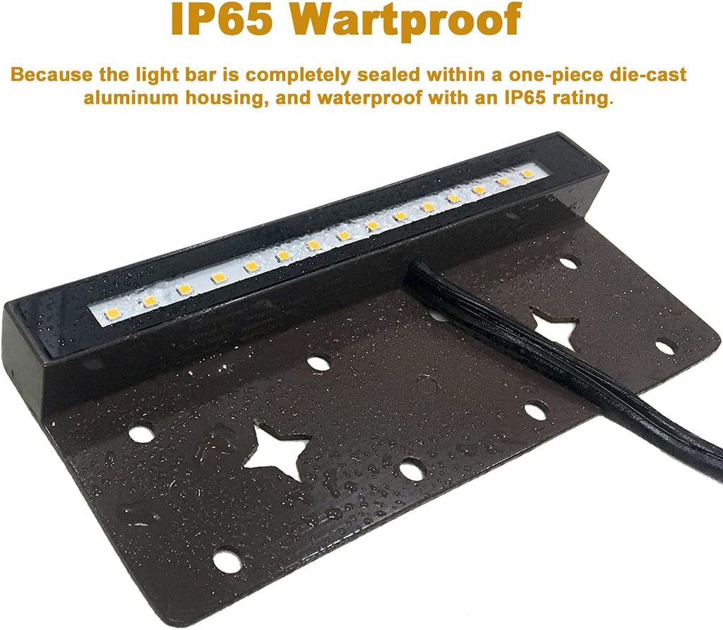 8-Pack 7 Inch 4W LED Retaining Wall Lights, 12V AC/DC Low Voltage, IP65 Waterproof, Soft White 2700K N660