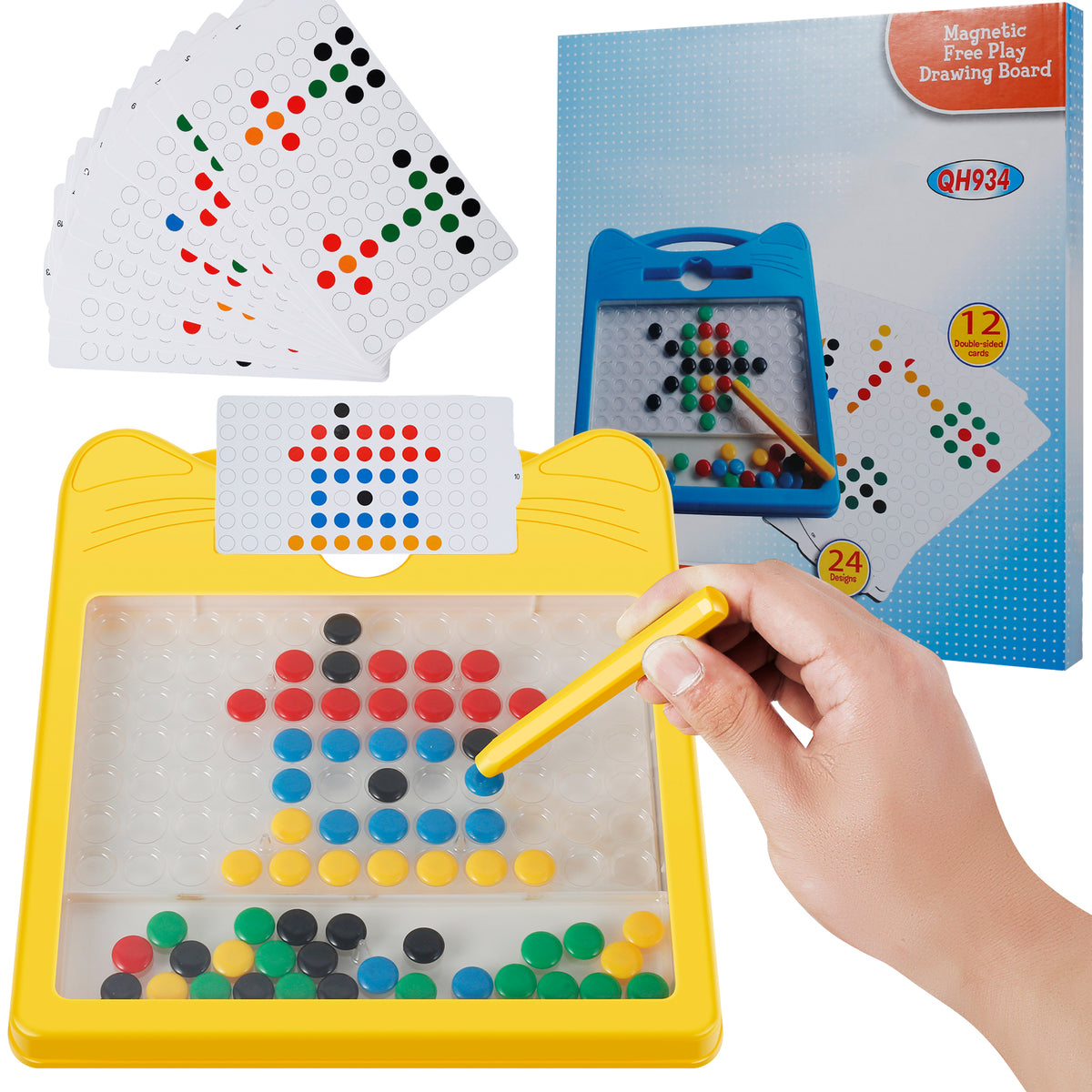 Magnetic Drawing Board with Magnetic Pen and Cards A96626