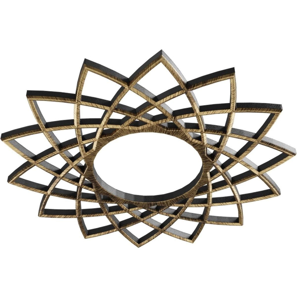 36x22OD x 13 7/8x22ID x 1x22P PVC Pierced Ceiling Medallion D3738