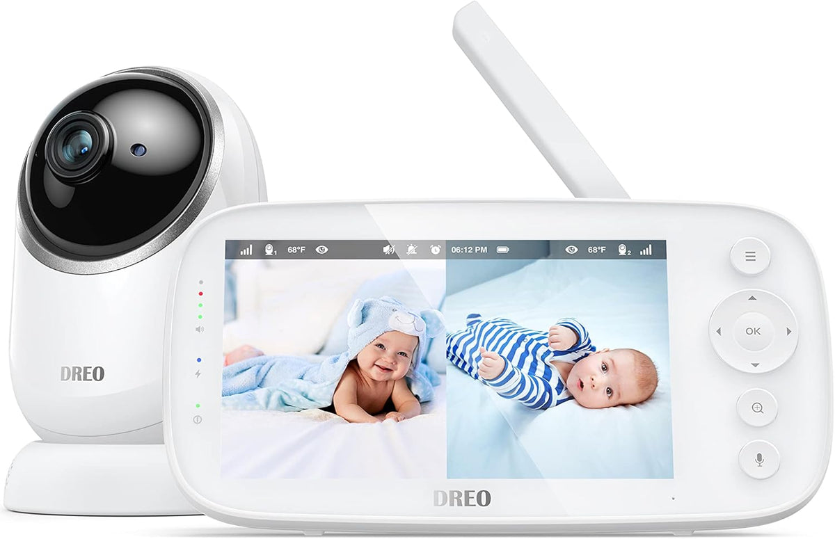 5 Inches 720P HD Split Screen Video Baby Monitor with Camera and Audio U70260