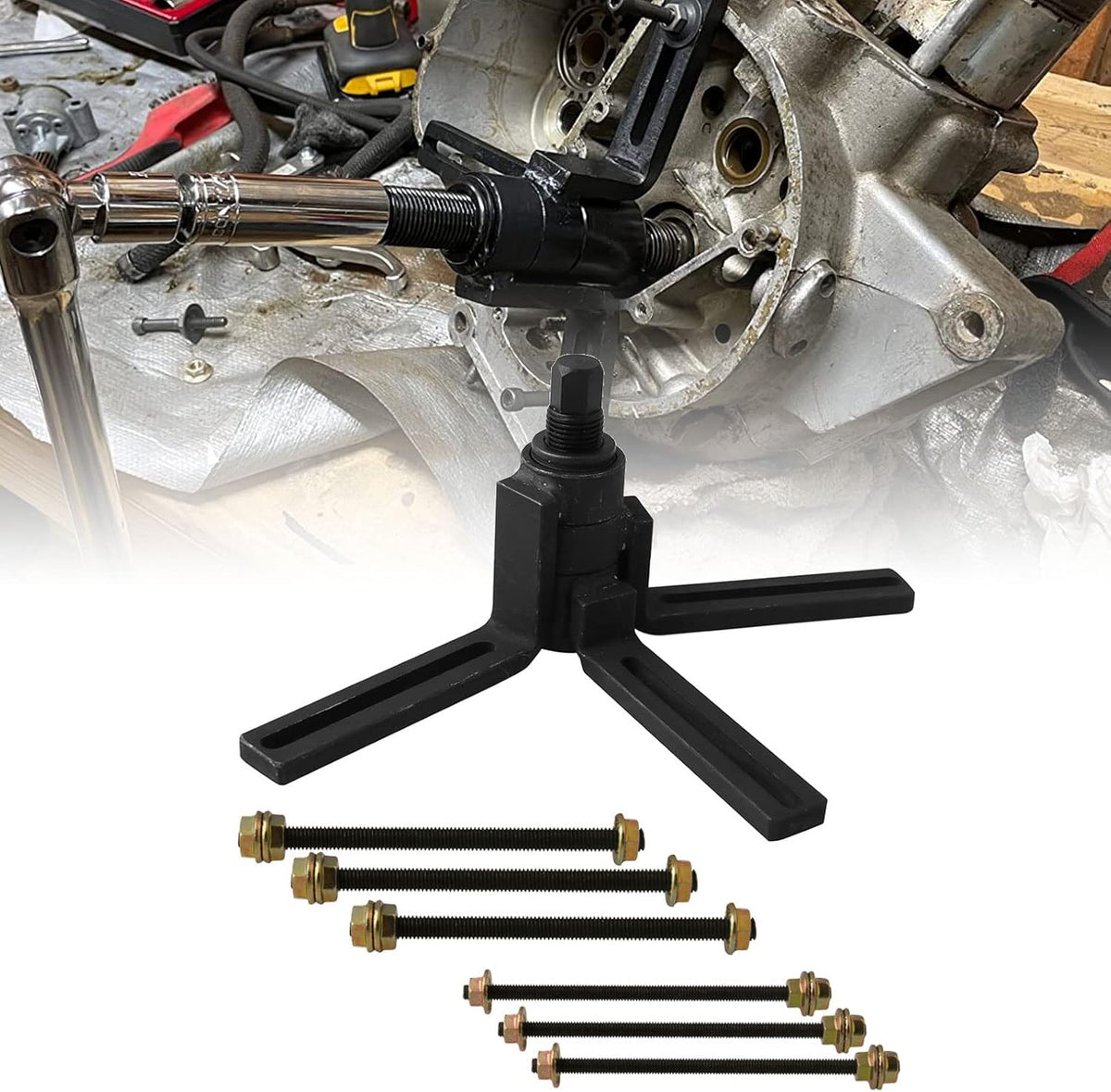 Crank Case Splitter Separator And Crank Puller Installation Tools With C-clip Adapter X980277
