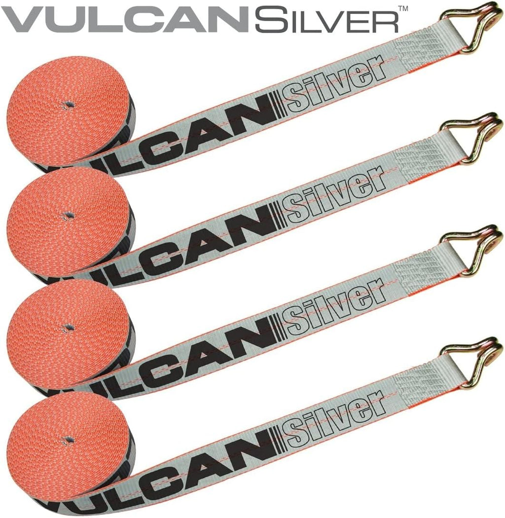 2 Inch x 27 Foot Winch Strap with Wire Hook, 4 Pack U2068