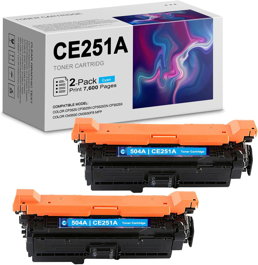 2-Pack Cyan Toner Cartridge for HP Printers T60379