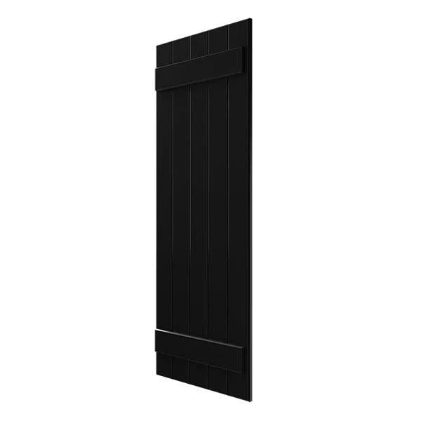 Black Composite Board-n-Batten Shutters (Per Pair) H645