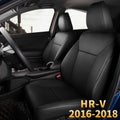 Black Faux Leather Full Set Car Seat Covers Z163