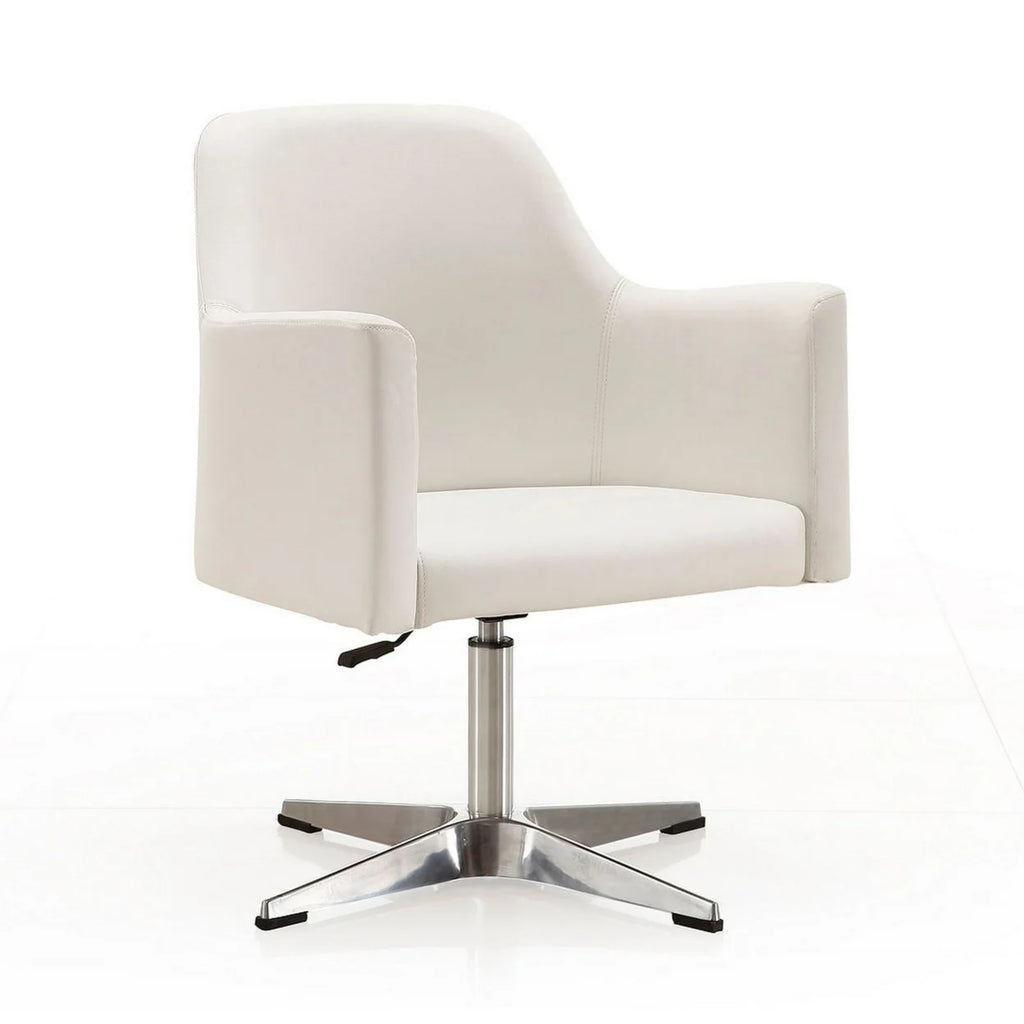 White Faux Leather Accent Chair (Set of 2) N813