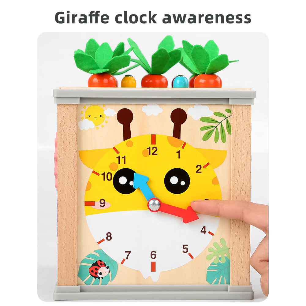 6-in-1 Wooden Blocks Shape Sorter Montessori Toys S222