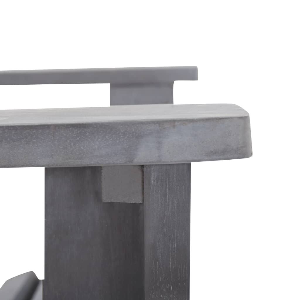 Gray Solid Acacia Wood Adirondack Chair P2185