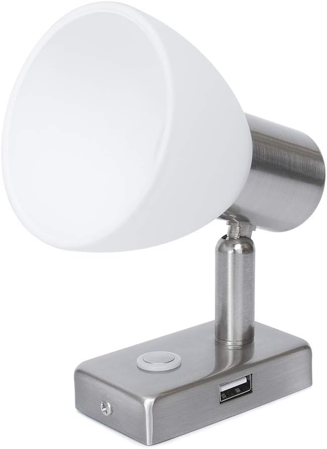 12V LED RV Interior Reading Light 3W with USB Port Dimmable Touch Switch Warm Two Pack I9968