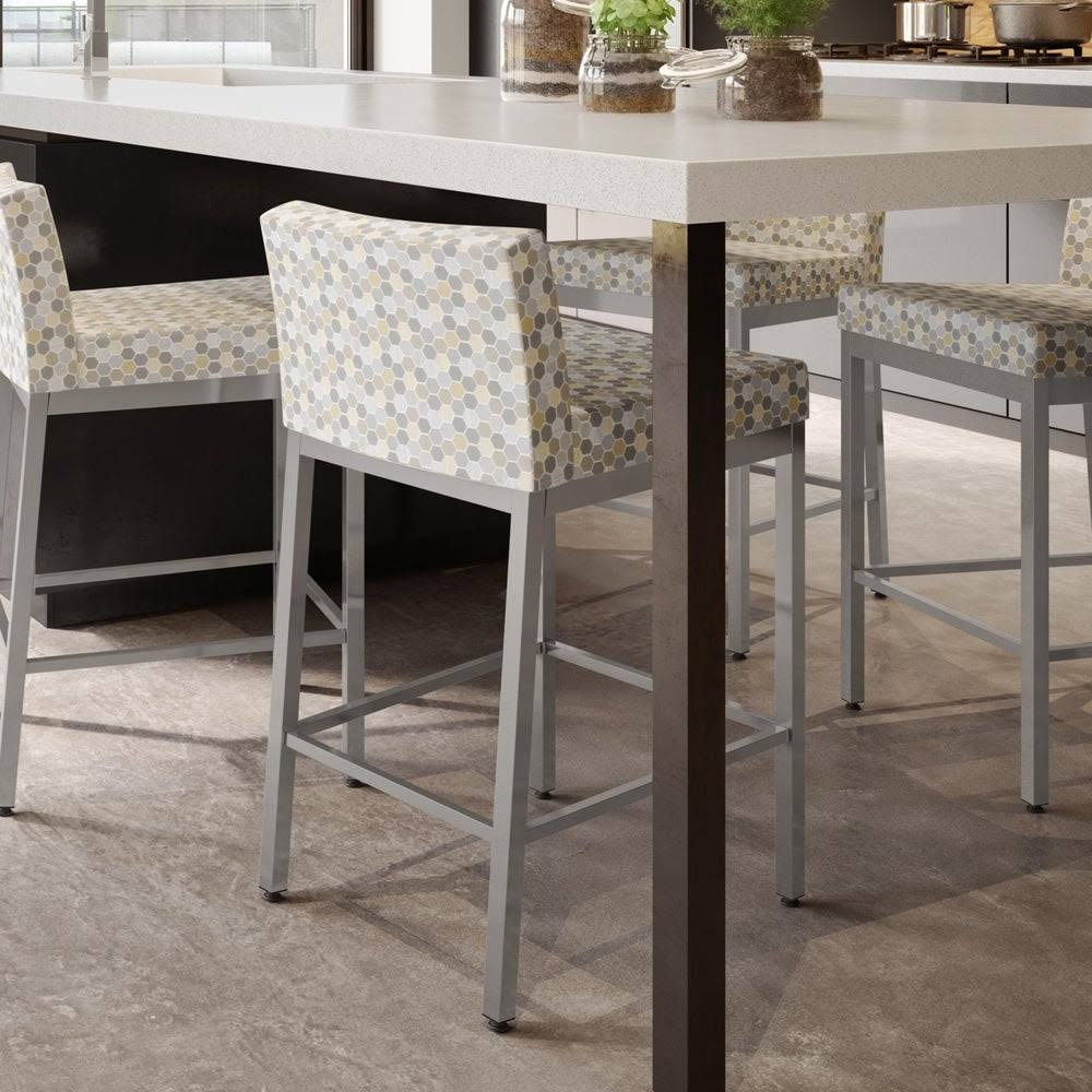 Cream Faux Leather Bar Stool F7872