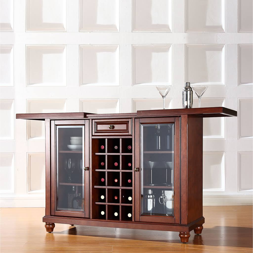 Vintage Mahogany Sliding Top Bar Cabinet H7910